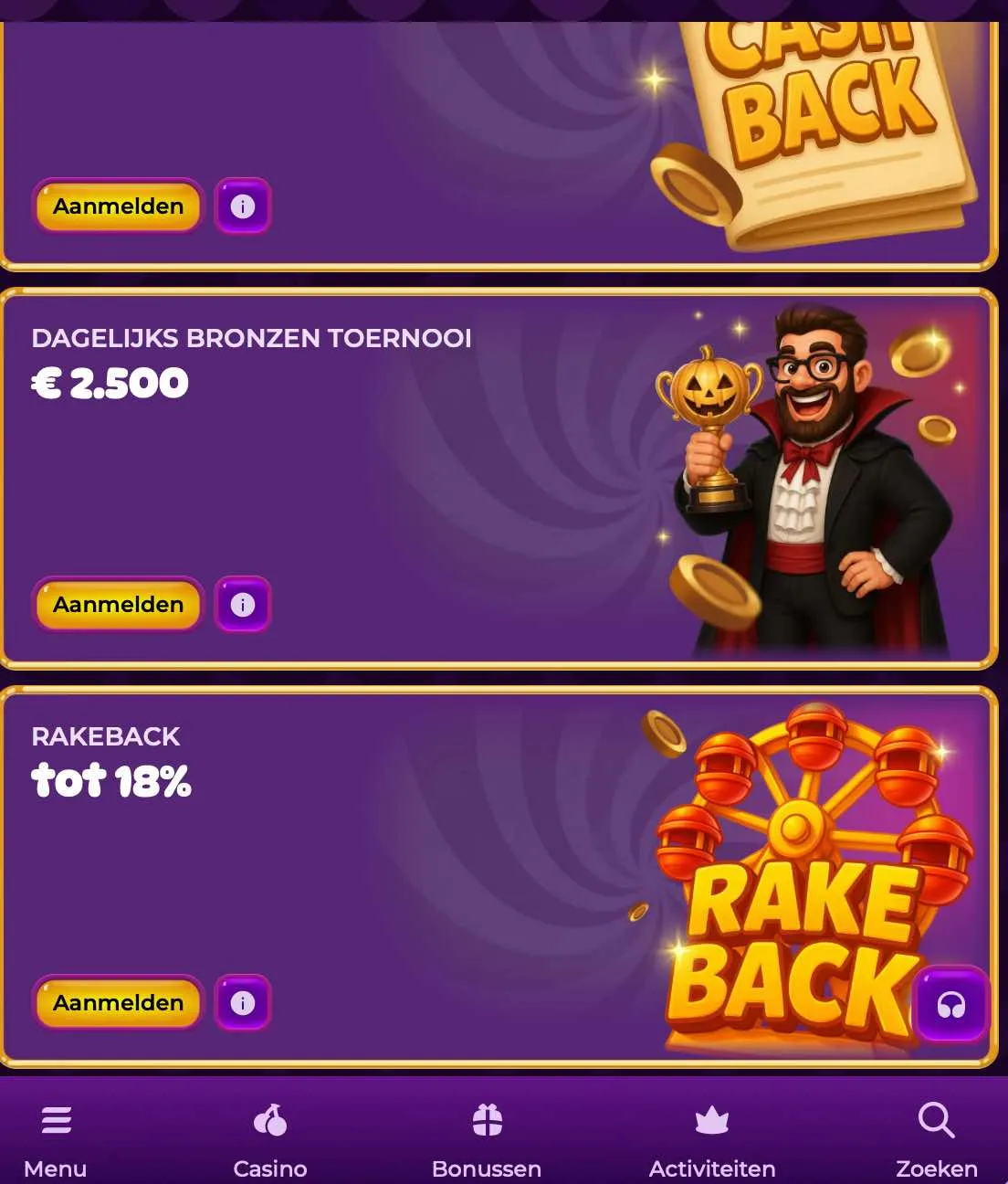 Spinania casino bonus aanbod